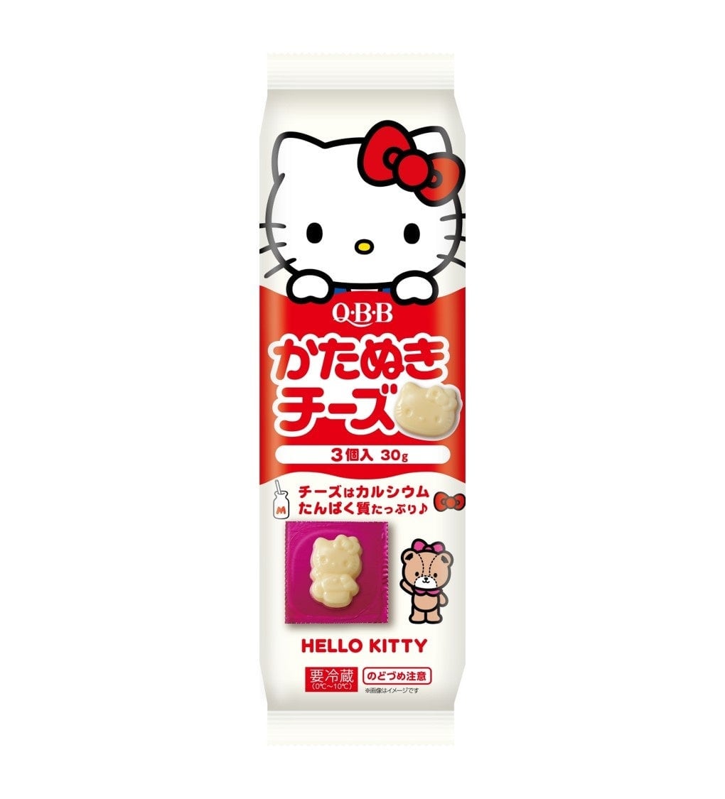 リニューアルされた「ハローキティ かたぬきチーズ」のパッケージ